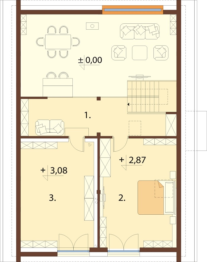 Projekt domu DM-6776 - rzut