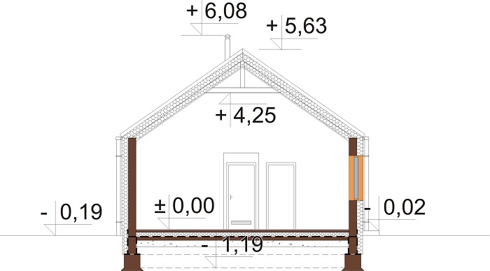 Projekt domu DM-6762 - przekrój