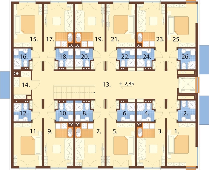 Projekt domu DM-6763 - rzut