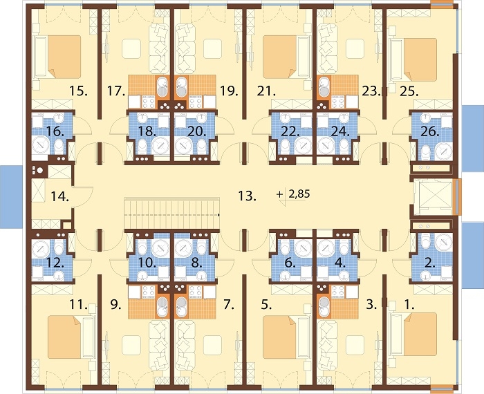 Projekt domu DM-6763 - rzut