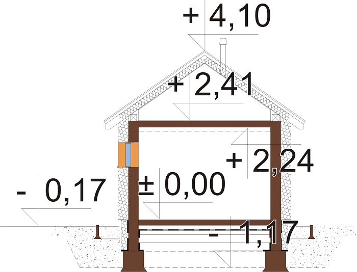 Projekt domu DM-6766 - przekrój