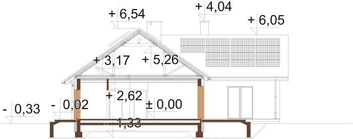 Projekt domu DM-6759B - przekrój