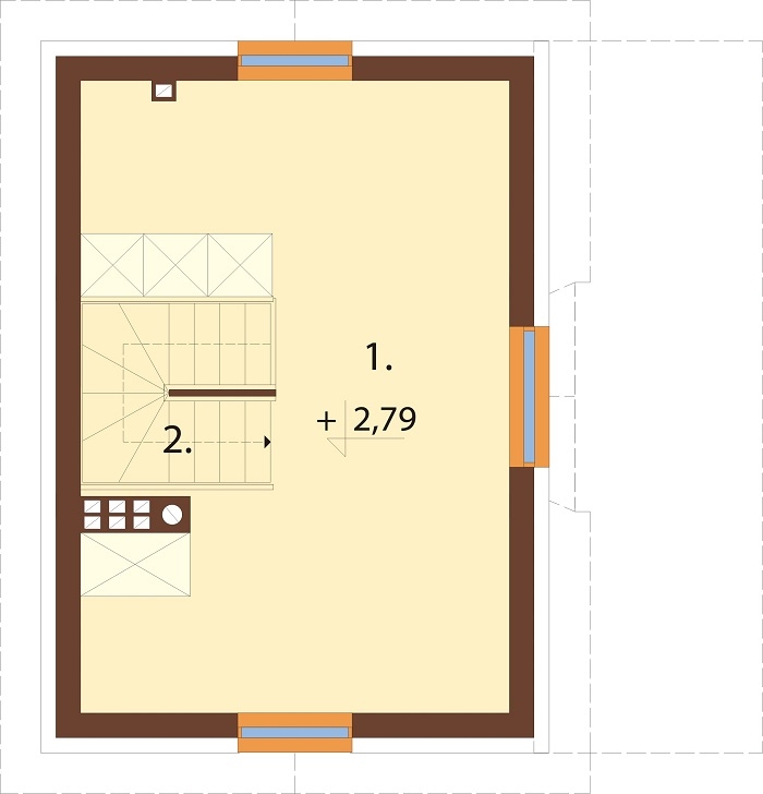 Projekt domu DM-6783 - rzut