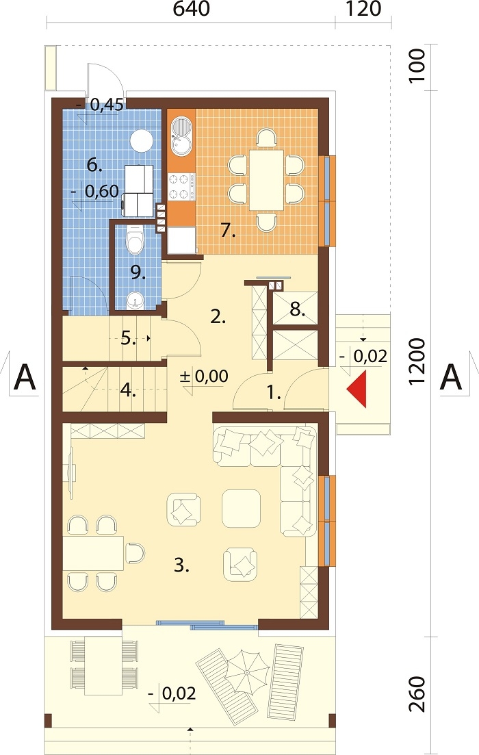 Projekt domu DM-6781 - rzut