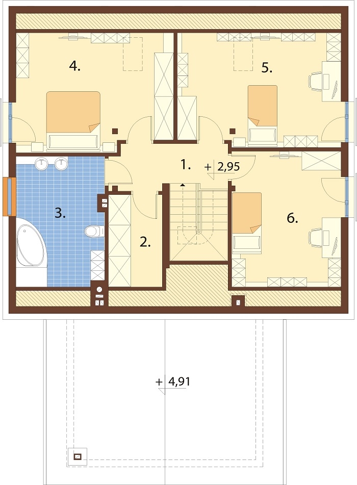 Projekt domu DM-6782 - rzut