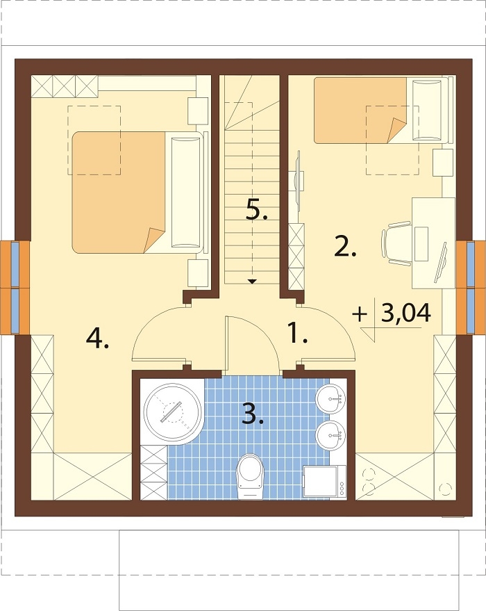 Projekt domu DM-6771 - rzut