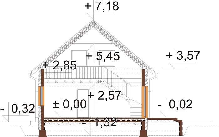 Projekt domu DM-6785 - przekrój