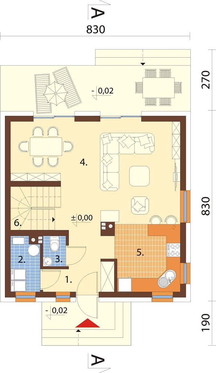 Projekt domu DM-6791 - rzut