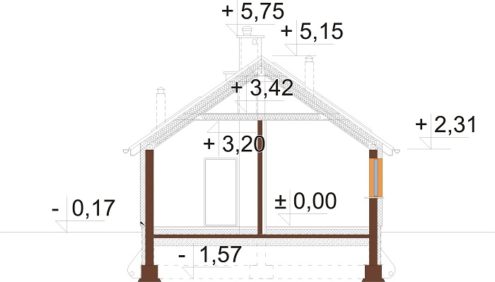 Projekt domu DM-6789 - przekrój