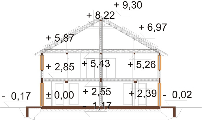 Projekt domu DM-6792 - przekrój