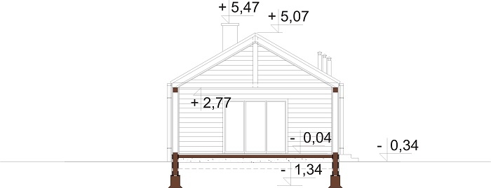 Projekt domu L-6780 - przekrój