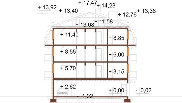 Projekt domu DM-6793 - przekrój