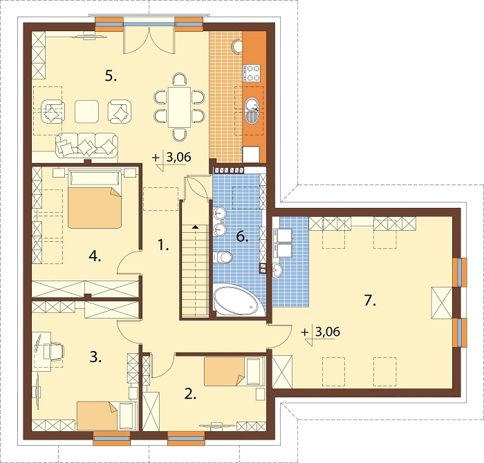 Projekt domu DM-6797 - rzut