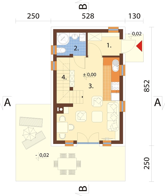 Projekt domu DM-6773 - rzut