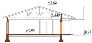 Projekt domu L-5544 - przekrój