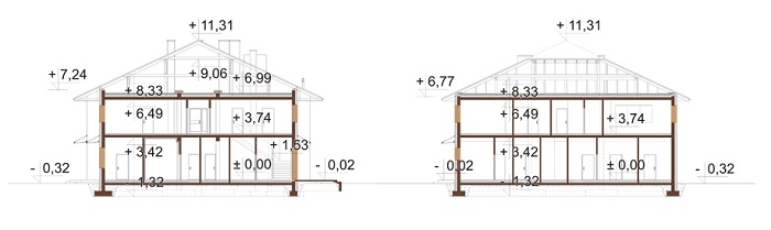 Projekt K-145 - przekrój