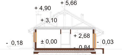 Projekt domu DM-6827 - przekrój