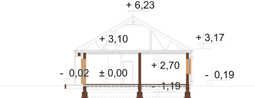 Projekt domu DM-6788 - przekrój