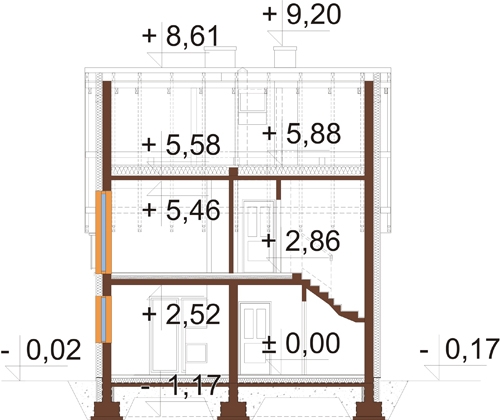 Projekt domu DM-6795 - przekrój