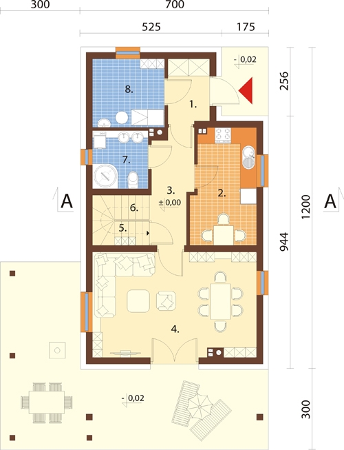 Projekt domu DM-6778 - rzut