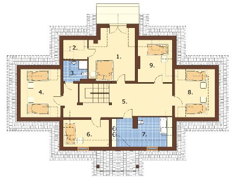 Projekt domu L-5562 - rzut