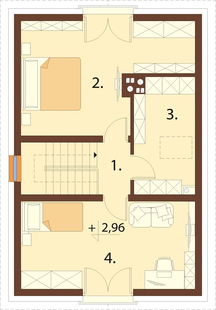 Projekt domu DM-6810 - rzut