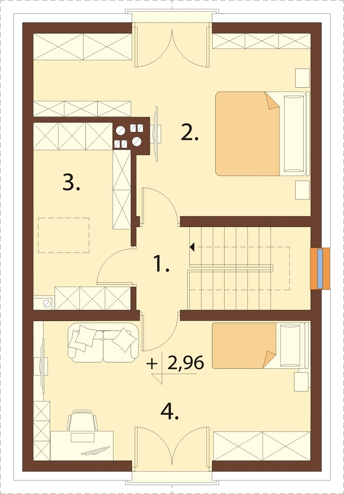 Projekt domu L-6810 - rzut