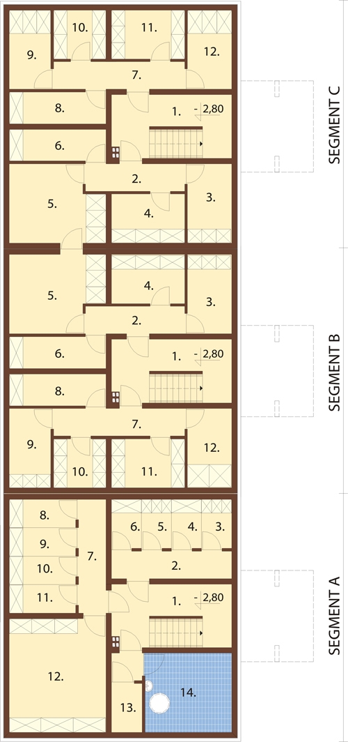 Projekt domu DM-6590B - rzut