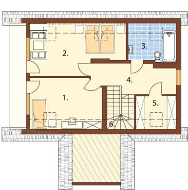 Projekt domu L-5570 - rzut