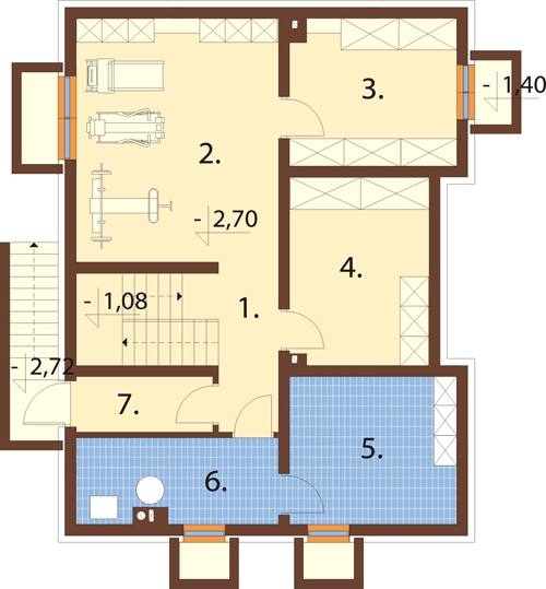 Projekt domu DM-6828 - rzut