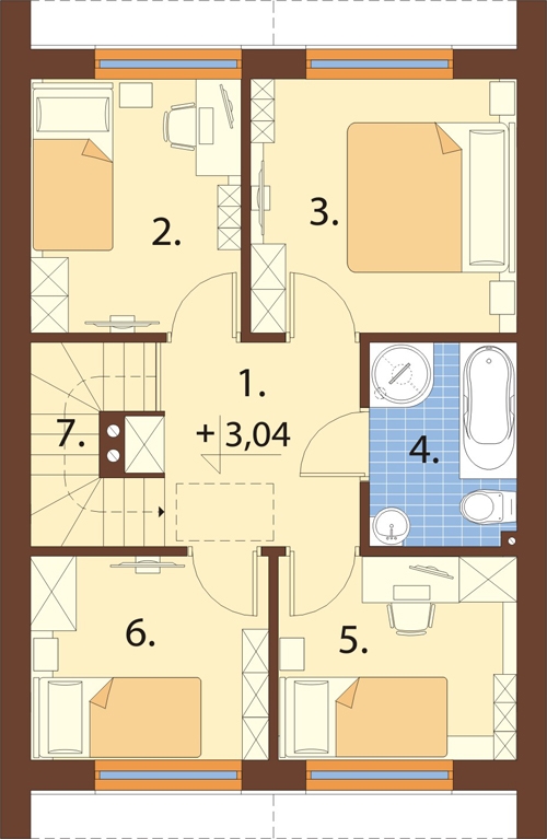 Projekt domu DM-6837 - rzut