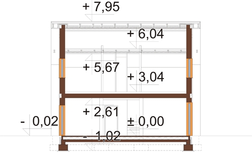 Projekt domu DM-6837 - przekrój