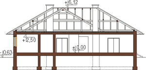 Projekt domu L-5572 - przekrój