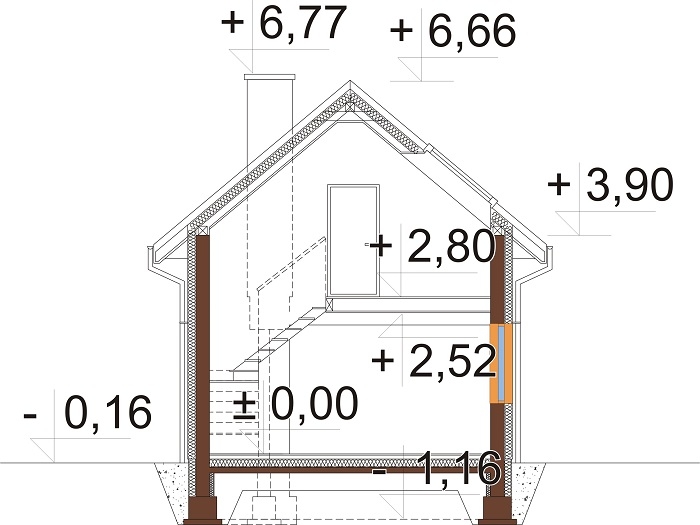 Projekt domu DM-6818 - przekrój