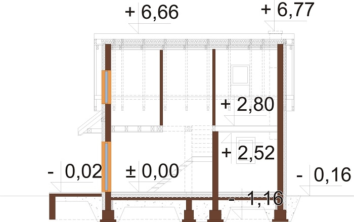 Projekt domu DM-6818 - przekrój