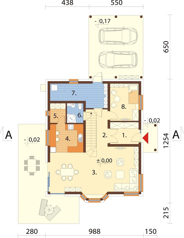 Projekt domu DM-6826 - rzut