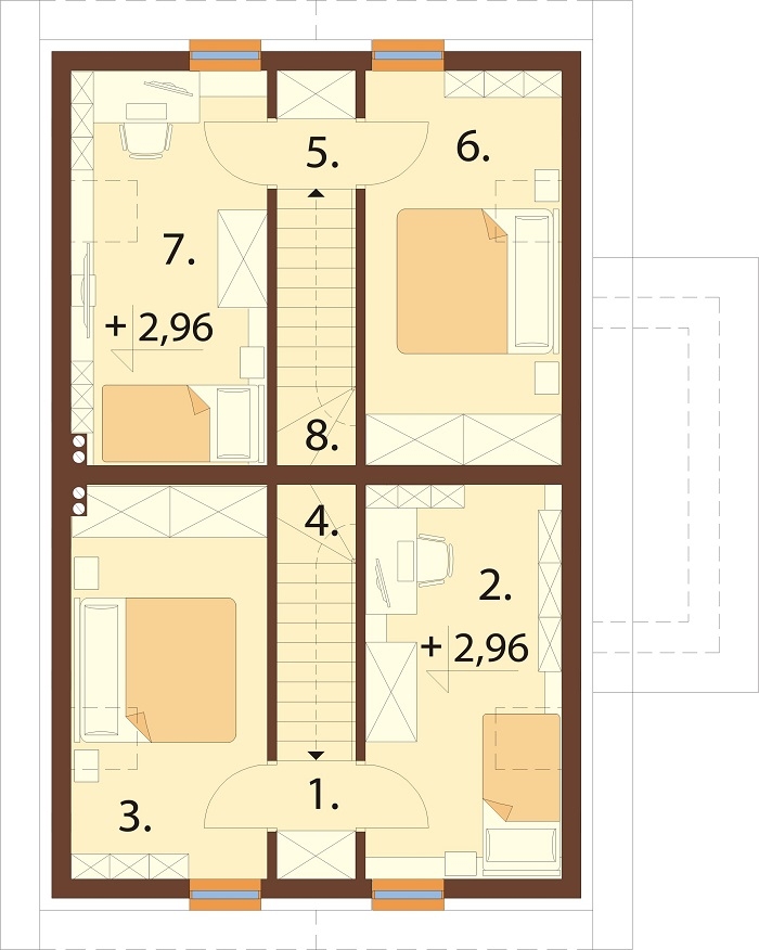 Projekt domu DM-6816 - rzut