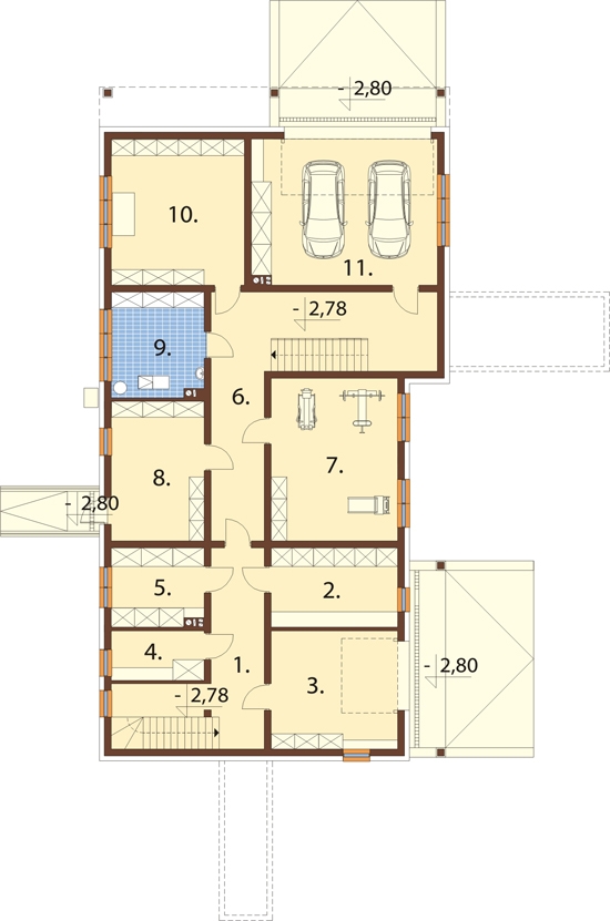 Projekt domu DM-6823 - rzut