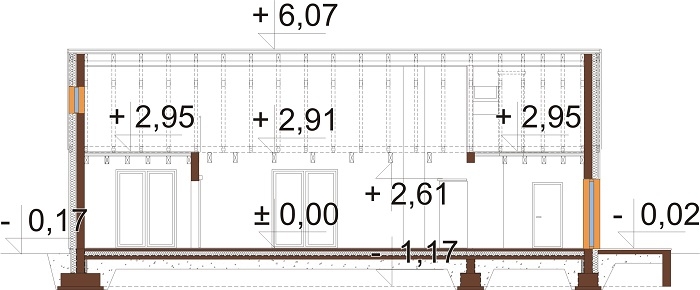 Projekt domu DM-6840 - przekrój