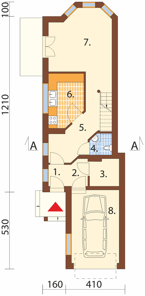 Projekt domu L-5588 - rzut