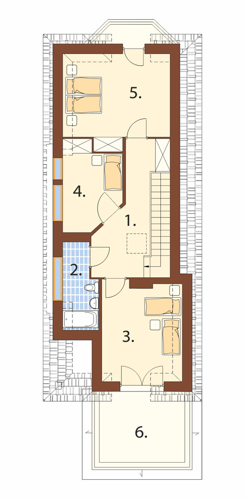 Projekt domu L-5588 - rzut