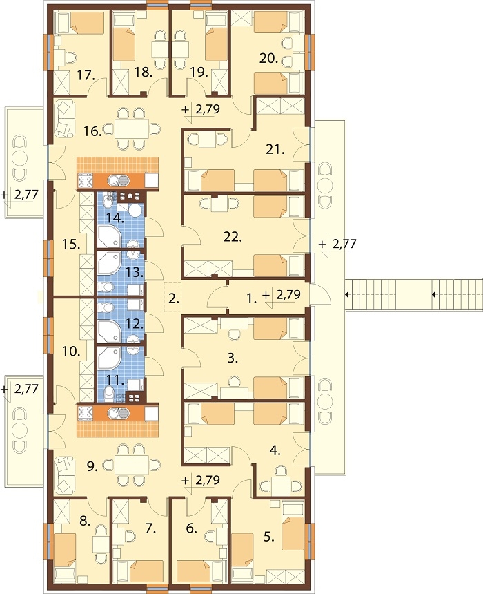 Projekt domu DM-6865. - rzut