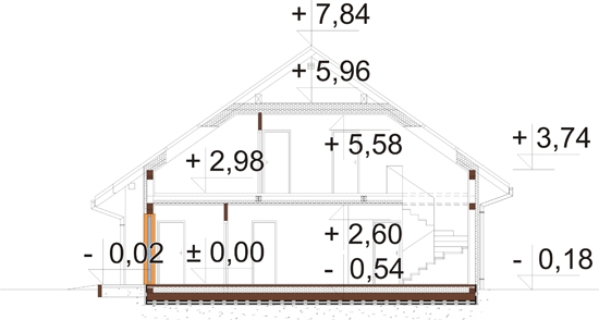 Projekt domu DM-6841 - przekrój