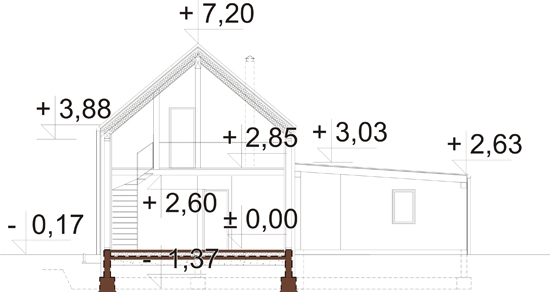 Projekt domu DM-6850 - przekrój