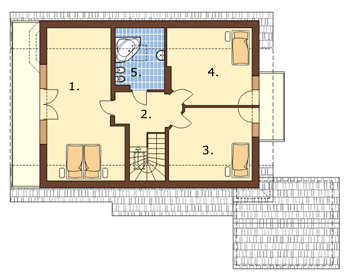 Projekt domu L-5600 - rzut