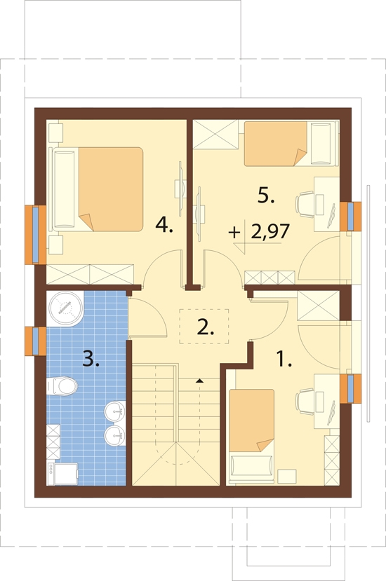 Projekt domu DM-6739 BG. - rzut