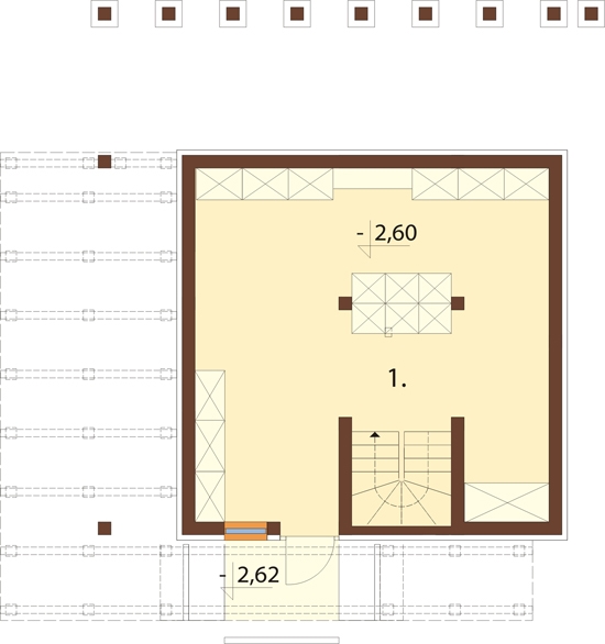 Projekt domu DM-6843 - rzut