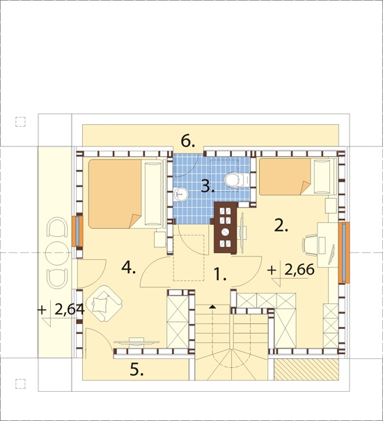 Projekt domu DM-6843 - rzut