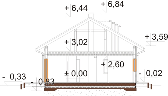 Projekt domu DM-6856 - przekrój