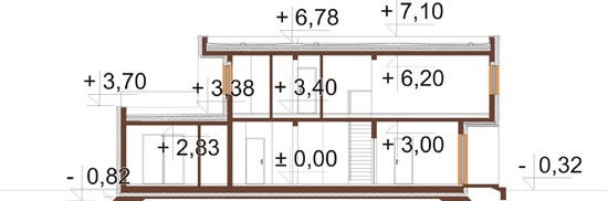 Projekt domu DM-6857 - przekrój